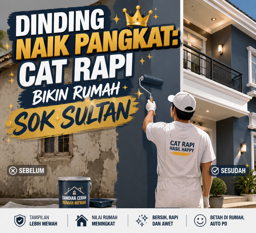 Dinding Naik Pangkat: Cat Rapi Bikin Rumah Sok Sultan